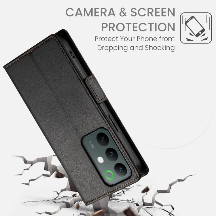 For Realme C85 Pro 4G Side Buckle Magnetic Frosted Leather Phone Case