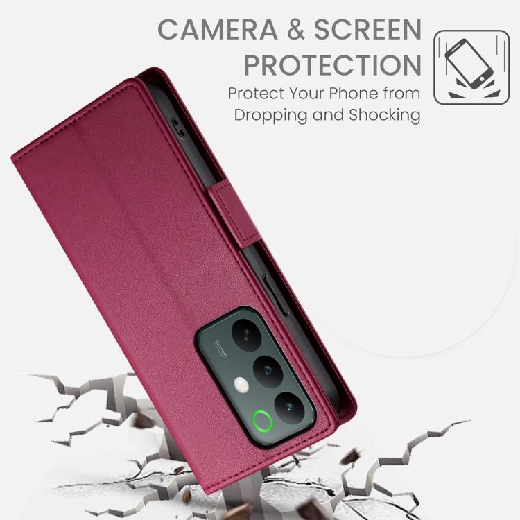For Realme C85 Pro 4G Side Buckle Magnetic Frosted Leather Phone Case