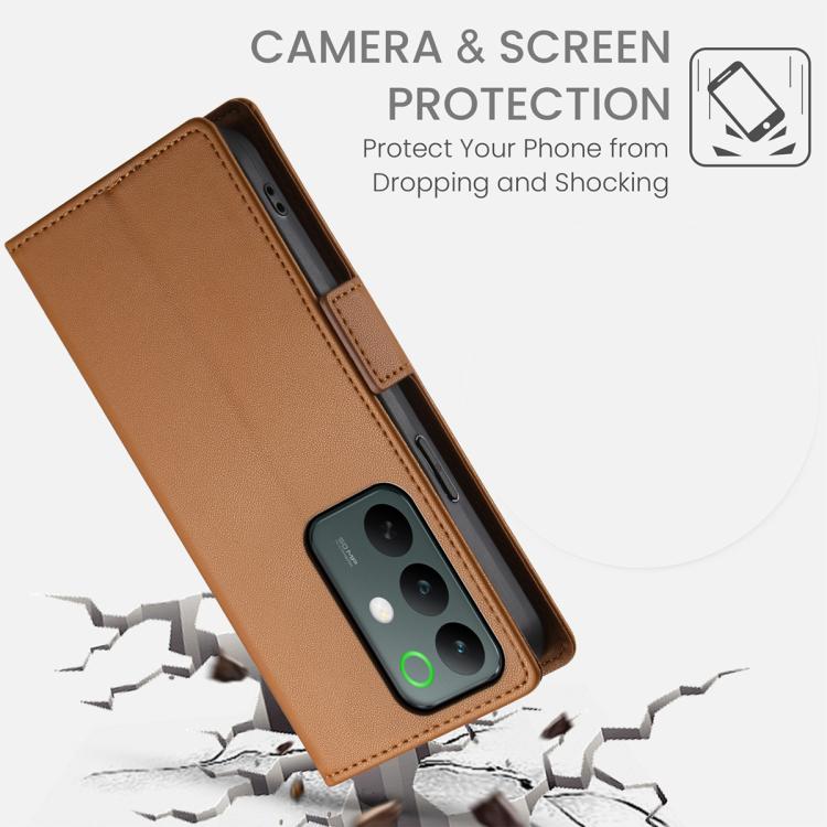 For Realme C85 Pro 4G Side Buckle Magnetic Frosted Leather Phone Case