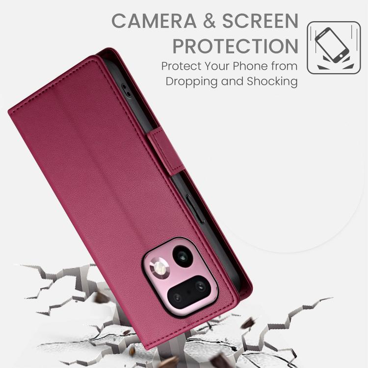 For Realme 16 Pro+ 5G Side Buckle Magnetic Frosted Leather Phone Case