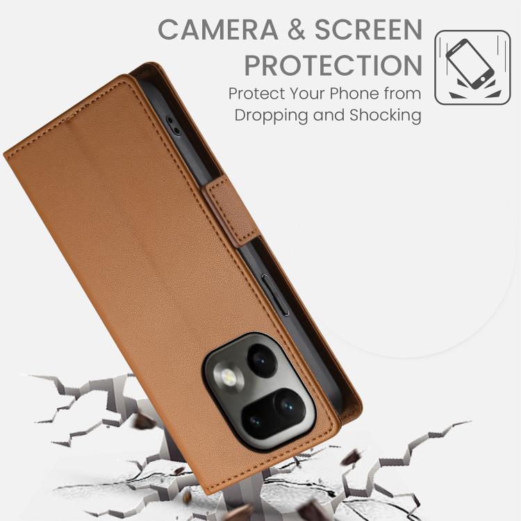 For Realme 16 Pro 5G Side Buckle Magnetic Frosted Leather Phone Case