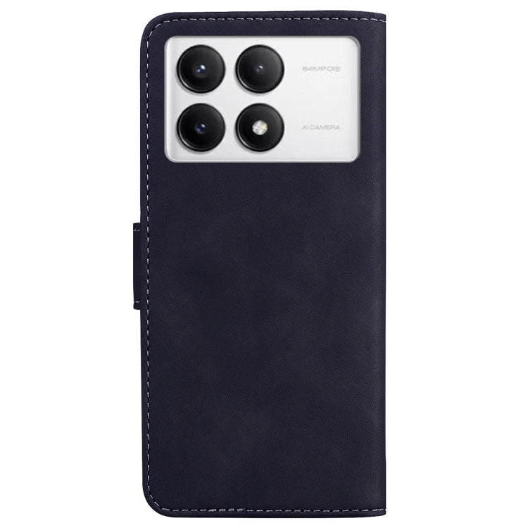 For Xiaomi Poco F6 Pro Skin Feel Pure Color Flip Leather Phone Case