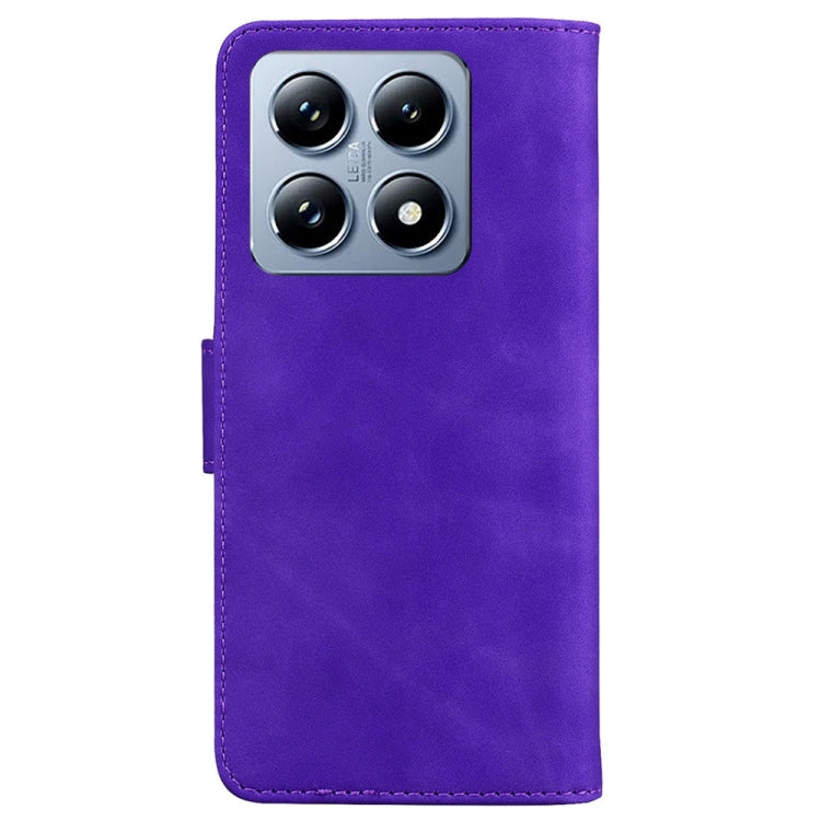 For Xiaomi 14T Skin Feel Pure Color Flip Leather Phone Case