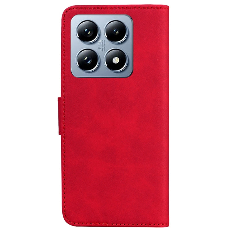 For Xiaomi 14T Pro Skin Feel Pure Color Flip Leather Phone Case