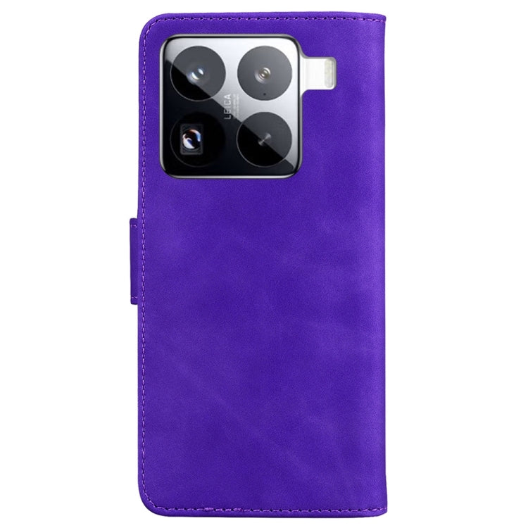 For Xiaomi 15 Pro Skin Feel Pure Color Flip Leather Phone Case
