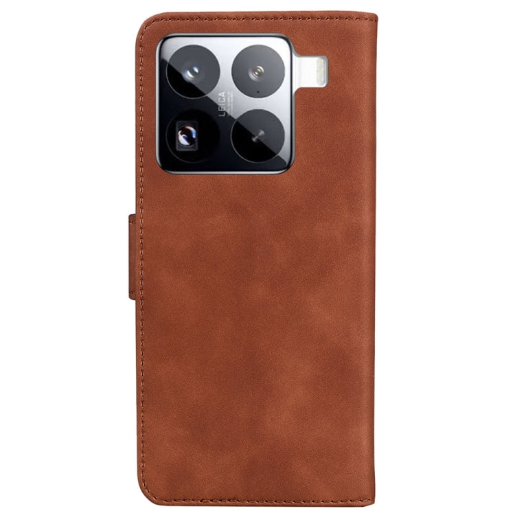 For Xiaomi 15 Pro Skin Feel Pure Color Flip Leather Phone Case