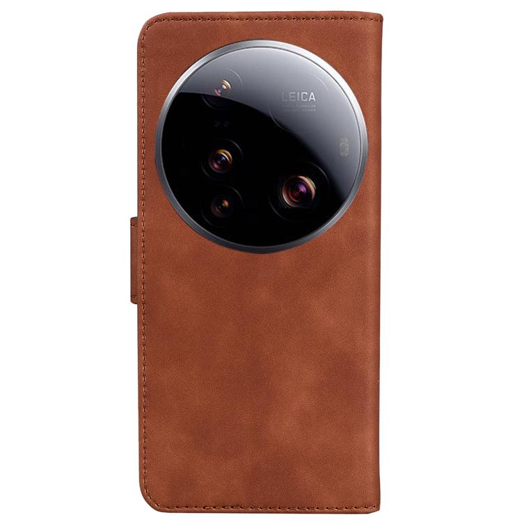 For Xiaomi 15 Ultra Skin Feel Pure Color Flip Leather Phone Case