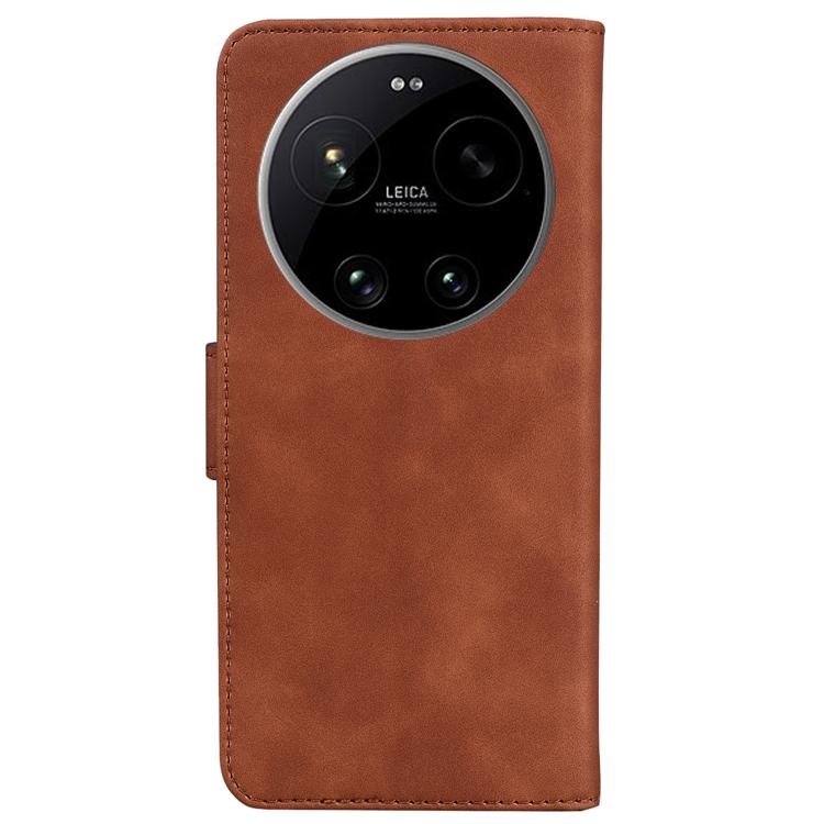For Xiaomi 17 Ultra Skin Feel Pure Color Flip Leather Phone Case