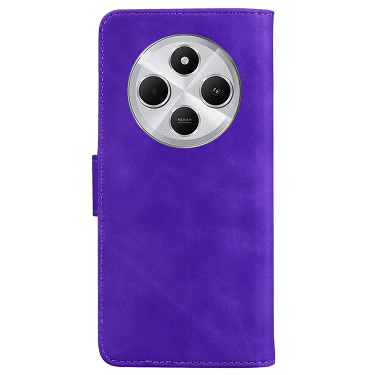For Redmi 14C 4G Skin Feel Pure Color Flip Leather Phone Case