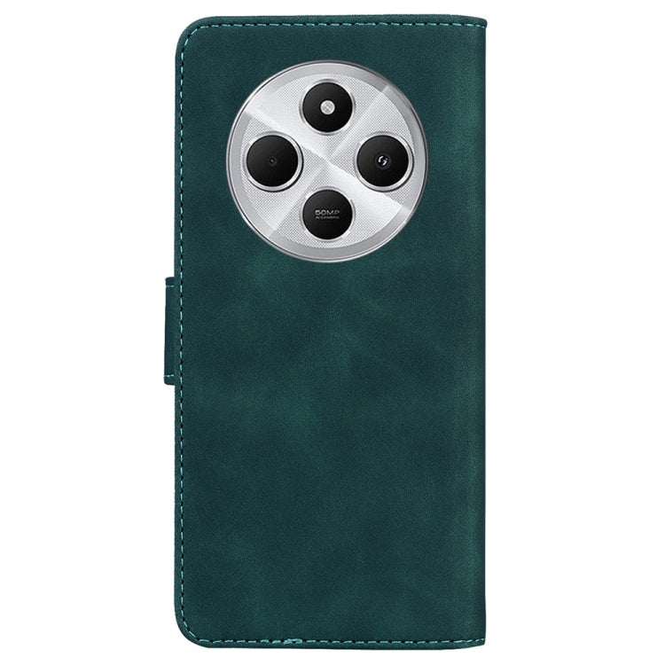 For Redmi 14C 4G Skin Feel Pure Color Flip Leather Phone Case