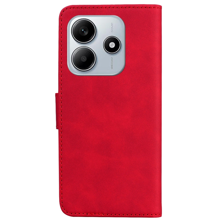 For Redmi Note 14 5G Skin Feel Pure Color Flip Leather Phone Case