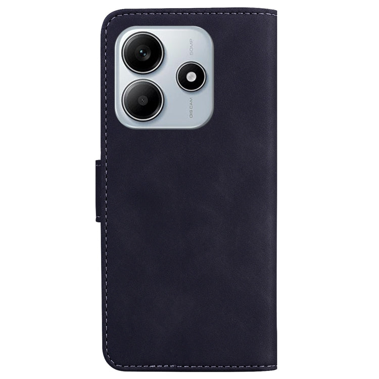 For Redmi Note 14 5G Skin Feel Pure Color Flip Leather Phone Case