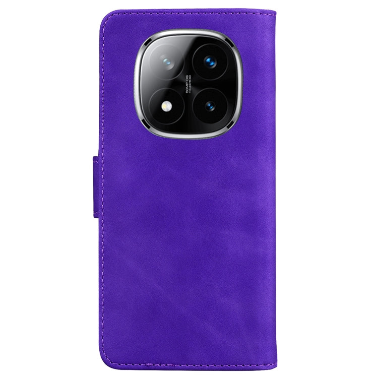 For Redmi Note 14 Pro / Note 14 Pro+ 5G Skin Feel Pure Color Flip Leather Phone Case