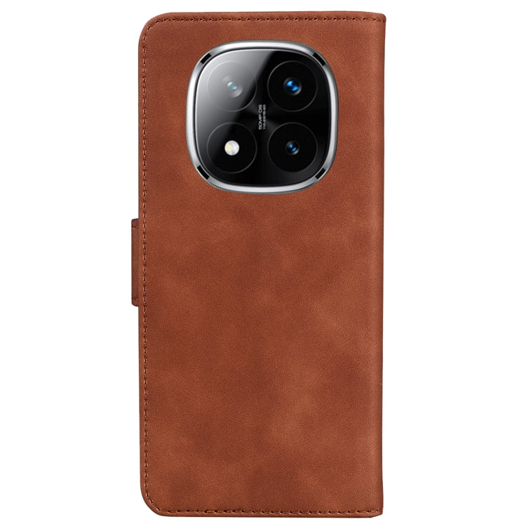 For Redmi Note 14 Pro / Note 14 Pro+ 5G Skin Feel Pure Color Flip Leather Phone Case