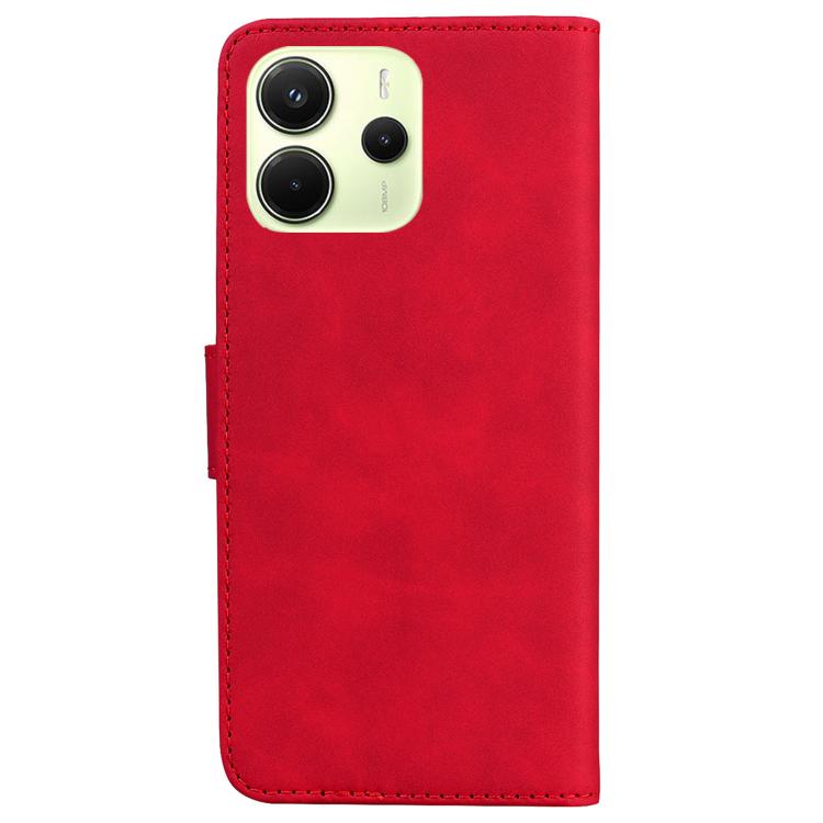 For Redmi Note 14 4G 163.25mm Skin Feel Pure Color Flip Leather Phone Case