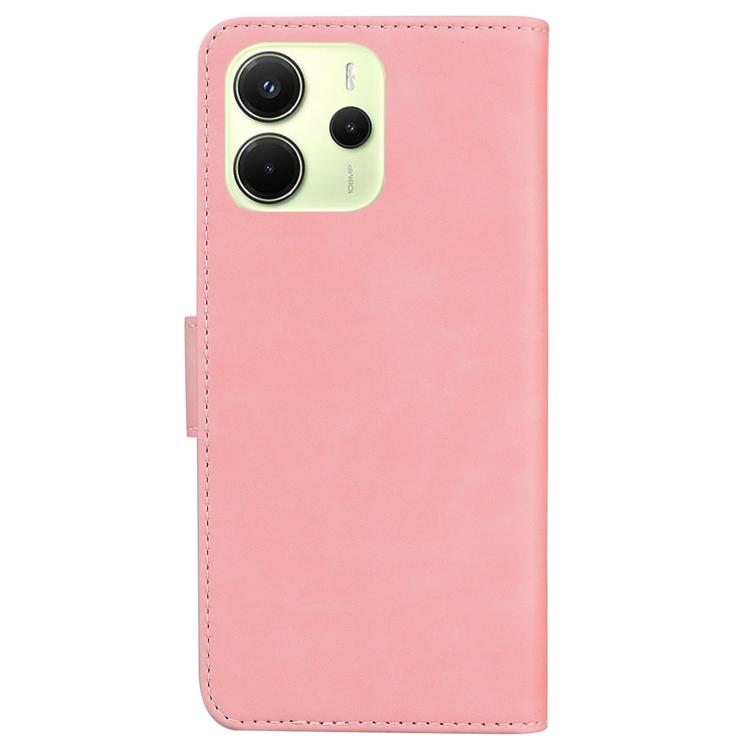 For Redmi Note 14 4G 164.84mm Skin Feel Pure Color Flip Leather Phone Case