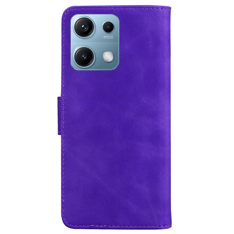 For Redmi Note 14S 4G Skin Feel Pure Color Flip Leather Phone Case