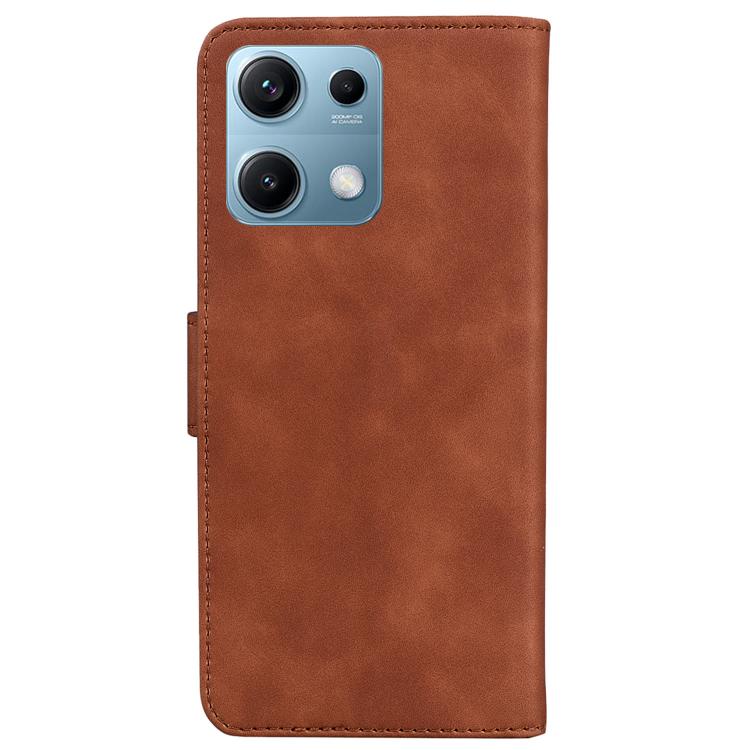 For Redmi Note 14S 4G Skin Feel Pure Color Flip Leather Phone Case