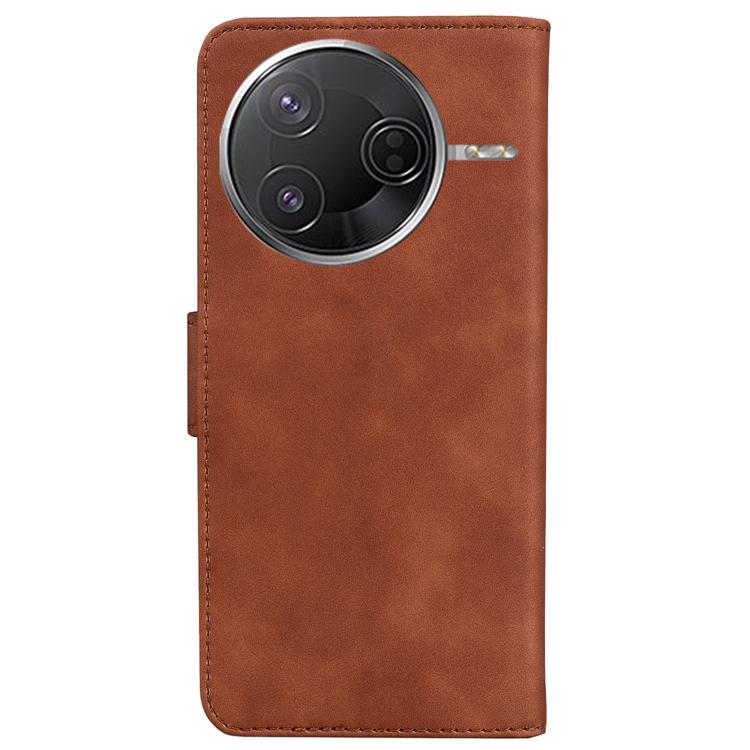For Redmi K80 / K80 Pro / Xiaomi Poco F7 Pro Skin Feel Pure Color Flip Leather Phone Case