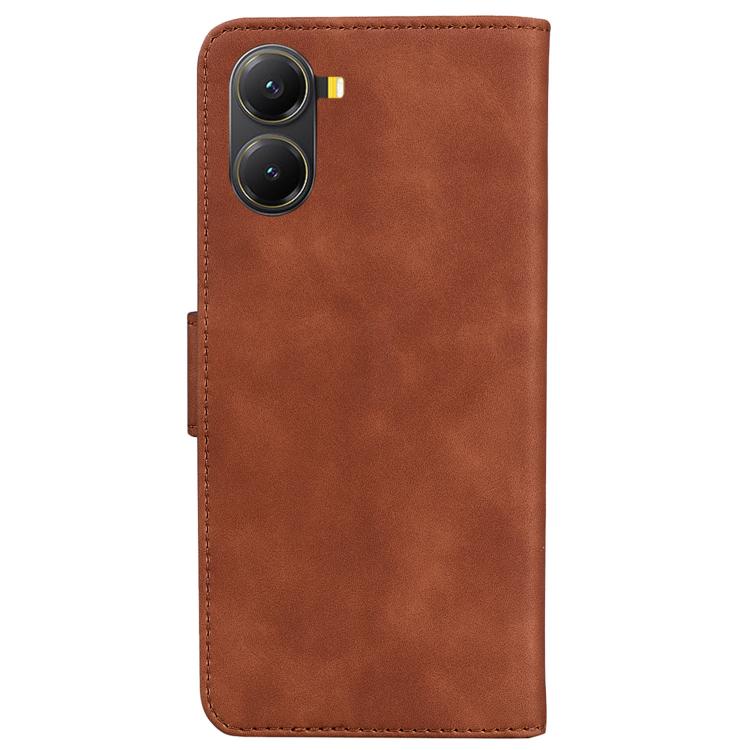 For Redmi Turbo 4 / Xiaomi Poco X7 Pro Skin Feel Pure Color Flip Leather Phone Case