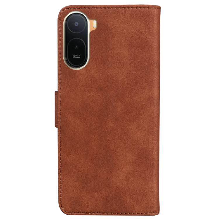 For Redmi A7 Pro 4G / 5G 171mm / Poco C85x 5G Skin Feel Pure Color Flip Leather Phone Case