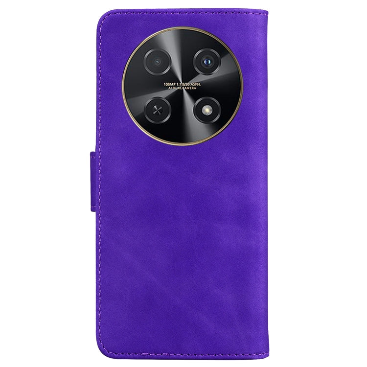 For Huawei nova 12i 4G Global Skin Feel Pure Color Flip Leather Phone Case