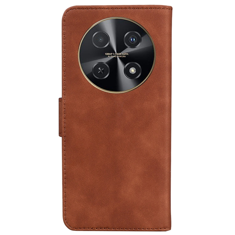 For Huawei nova 12i 4G Global Skin Feel Pure Color Flip Leather Phone Case