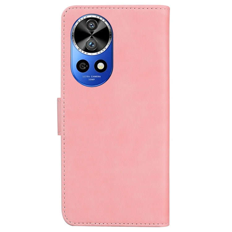 For Huawei nova 12 Pro Skin Feel Pure Color Flip Leather Phone Case