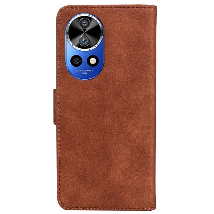 For Huawei nova 12 Pro Skin Feel Pure Color Flip Leather Phone Case