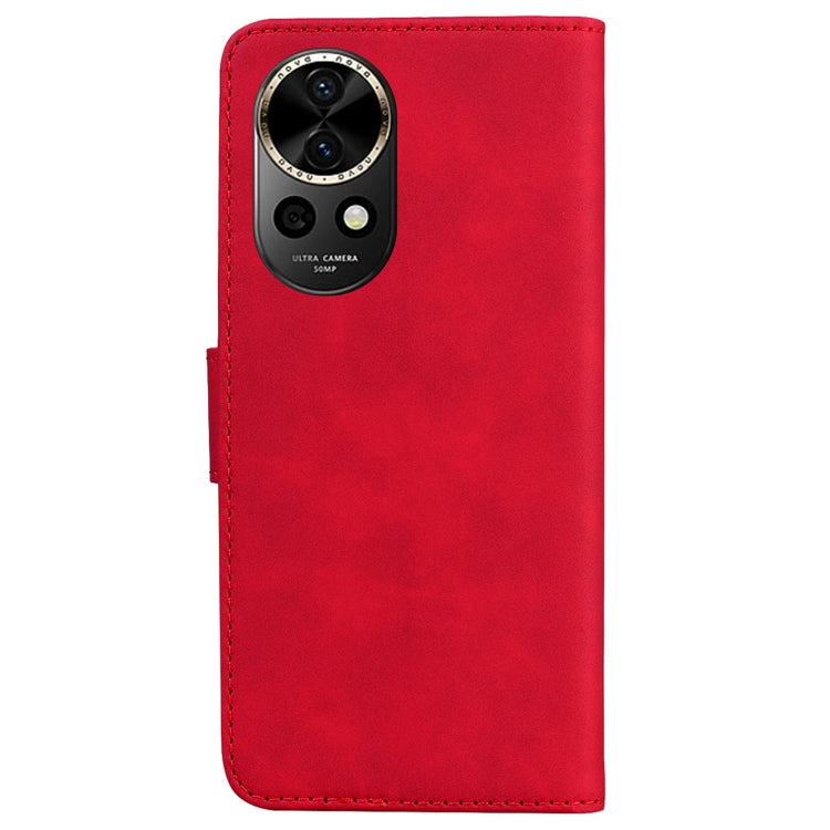 For Huawei nova 12 Skin Feel Pure Color Flip Leather Phone Case
