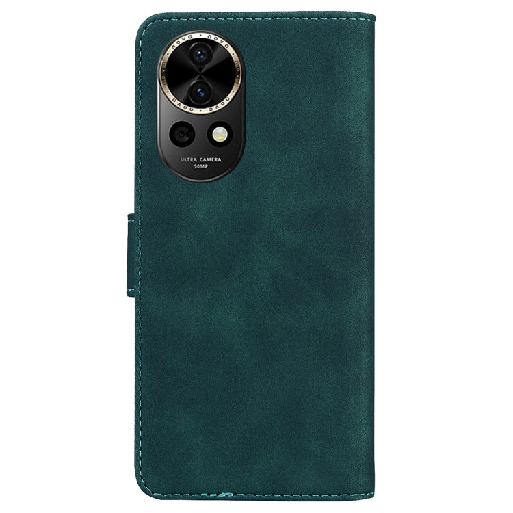 For Huawei nova 12 Skin Feel Pure Color Flip Leather Phone Case