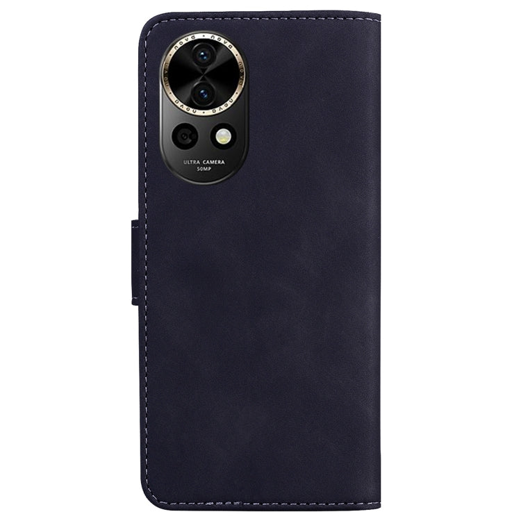 For Huawei nova 12 Skin Feel Pure Color Flip Leather Phone Case