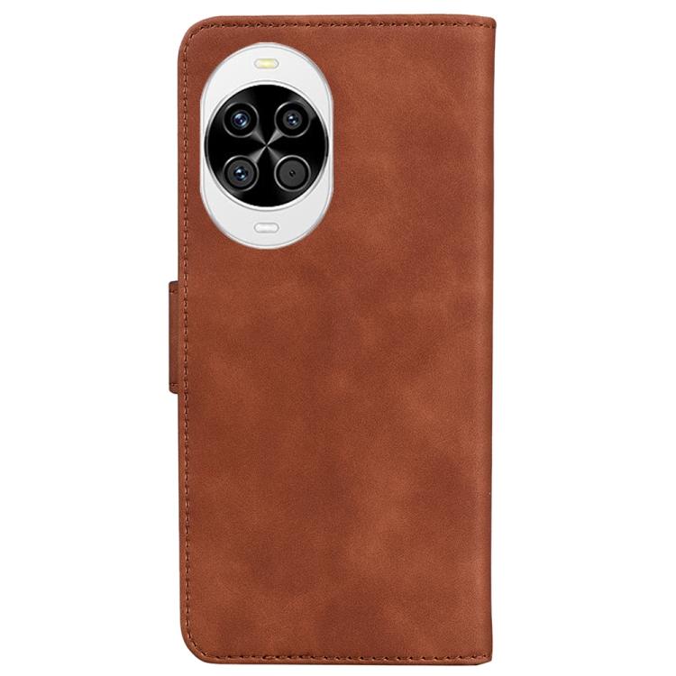 For Huawei nova 14 Skin Feel Pure Color Flip Leather Phone Case