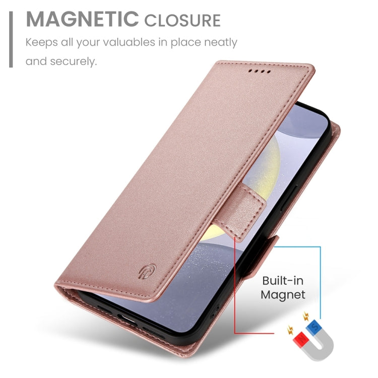 For Samsung Galaxy S24+ 5G Side Buckle Magnetic Frosted Leather Phone Case