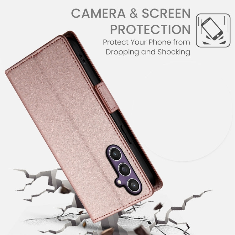 For Samsung Galaxy S24+ 5G Side Buckle Magnetic Frosted Leather Phone Case
