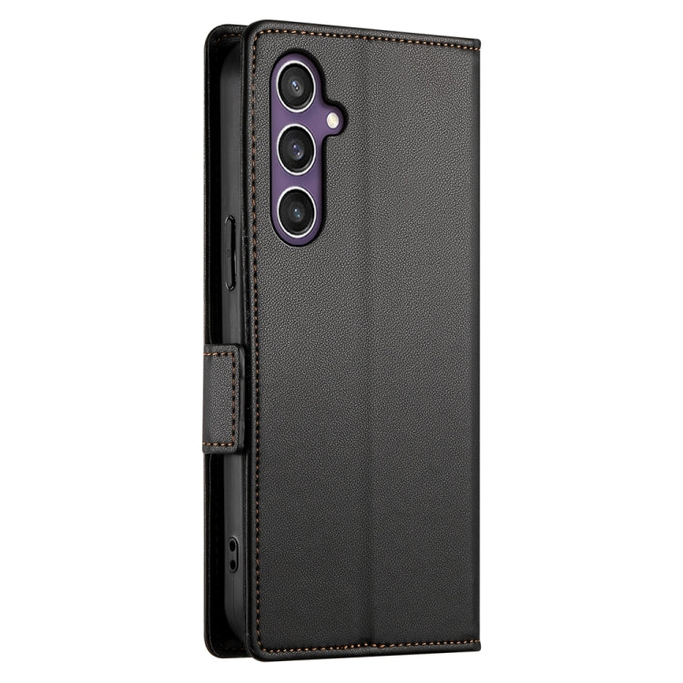 For Samsung Galaxy S24+ 5G Side Buckle Magnetic Frosted Leather Phone Case