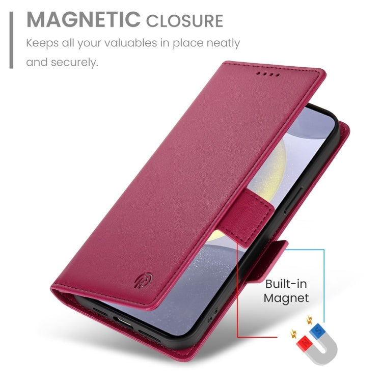 For Samsung Galaxy S24+ 5G Side Buckle Magnetic Frosted Leather Phone Case