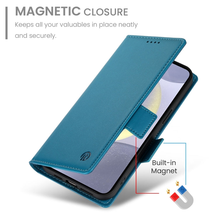 For Samsung Galaxy S24+ 5G Side Buckle Magnetic Frosted Leather Phone Case