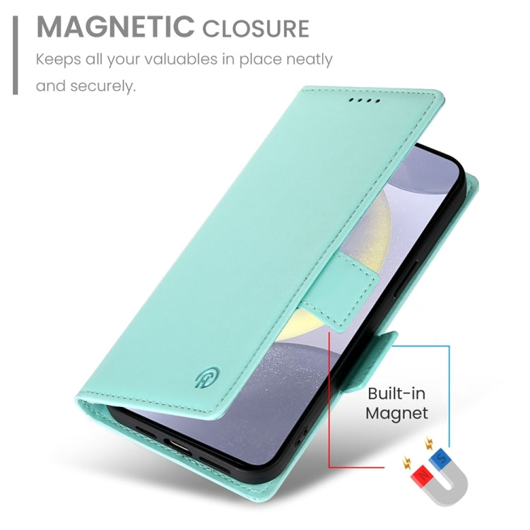 For Samsung Galaxy S24+ 5G Side Buckle Magnetic Frosted Leather Phone Case