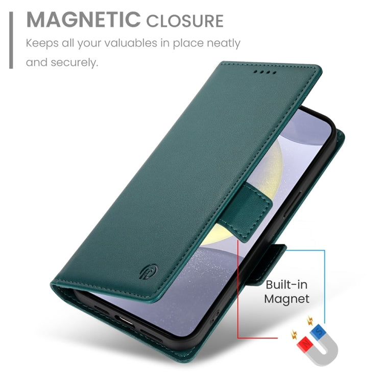 For Samsung Galaxy S24+ 5G Side Buckle Magnetic Frosted Leather Phone Case