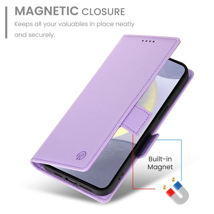 For Samsung Galaxy S24+ 5G Side Buckle Magnetic Frosted Leather Phone Case