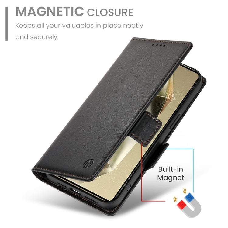 For Samsung Galaxy S24 Ultra 5G Side Buckle Magnetic Frosted Leather Phone Case