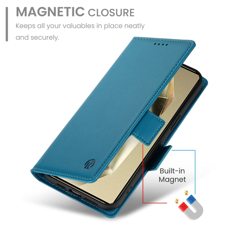For Samsung Galaxy S24 Ultra 5G Side Buckle Magnetic Frosted Leather Phone Case