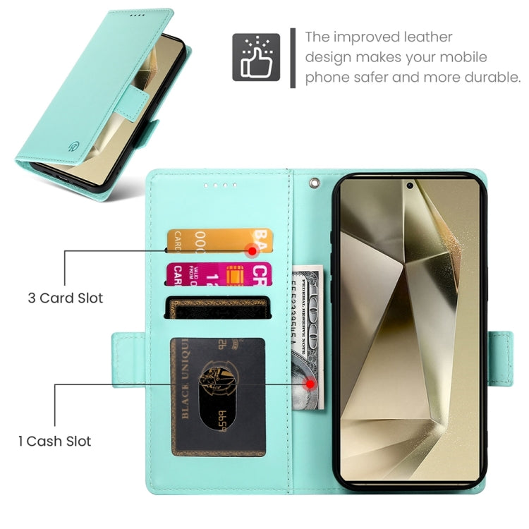 For Samsung Galaxy S24 Ultra 5G Side Buckle Magnetic Frosted Leather Phone Case