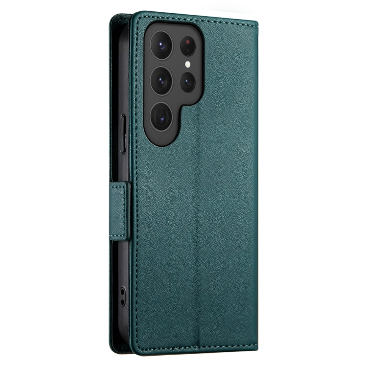 For Samsung Galaxy S24 Ultra 5G Side Buckle Magnetic Frosted Leather Phone Case