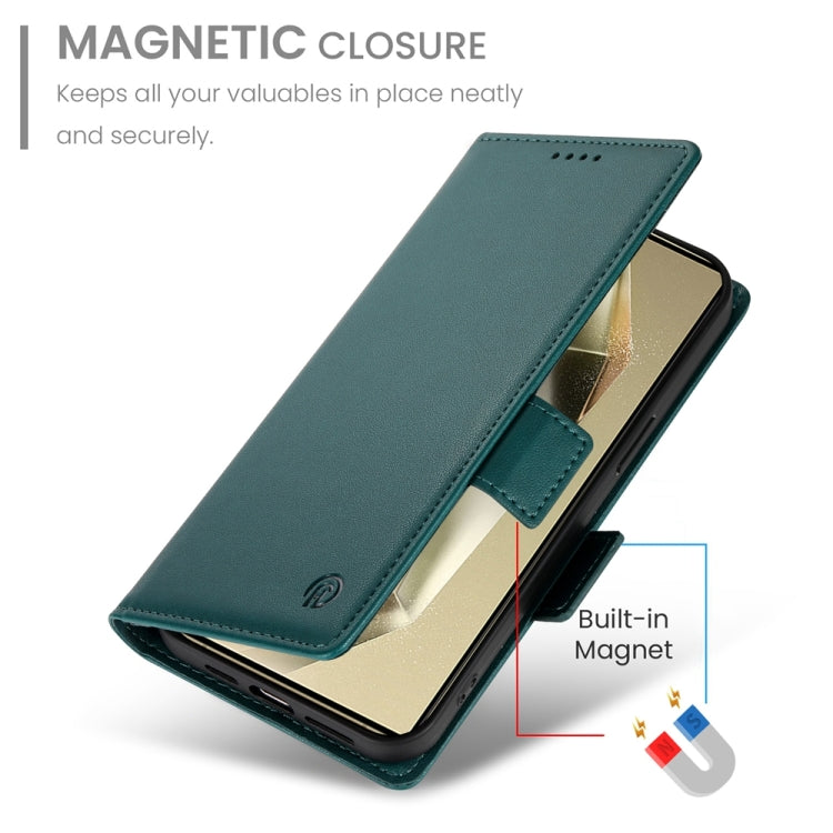 For Samsung Galaxy S24 Ultra 5G Side Buckle Magnetic Frosted Leather Phone Case