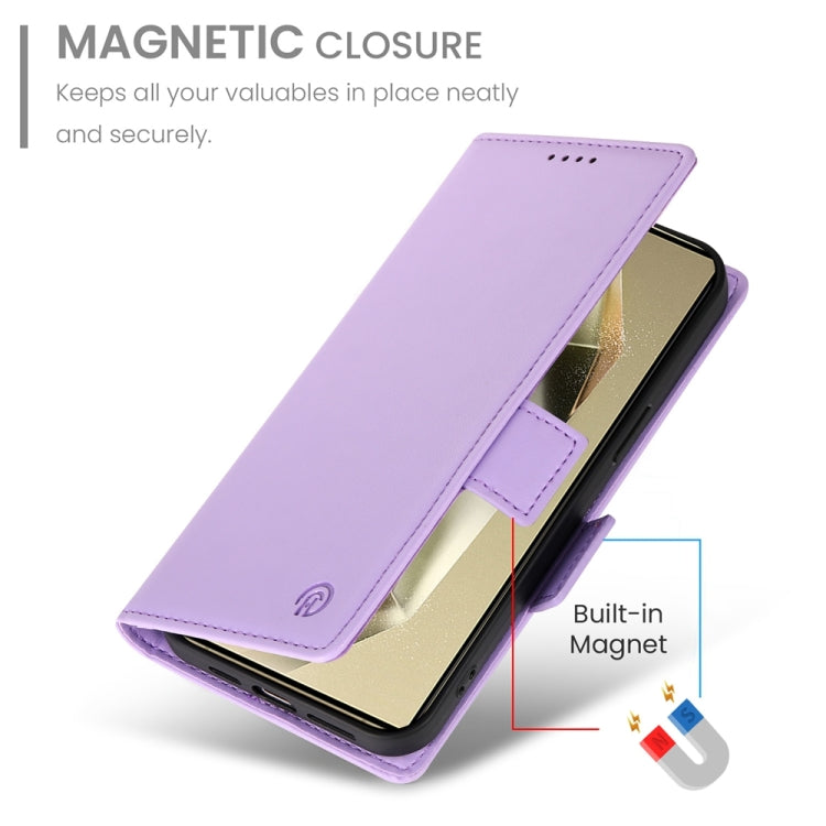 For Samsung Galaxy S24 Ultra 5G Side Buckle Magnetic Frosted Leather Phone Case