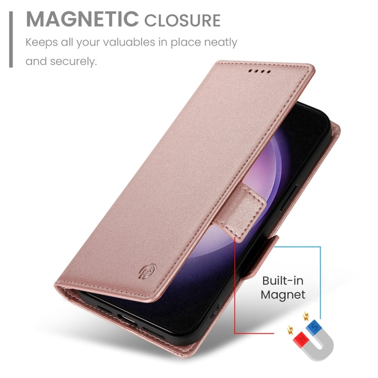 For Samsung Galaxy S23 5G Side Buckle Magnetic Frosted Leather Phone Case