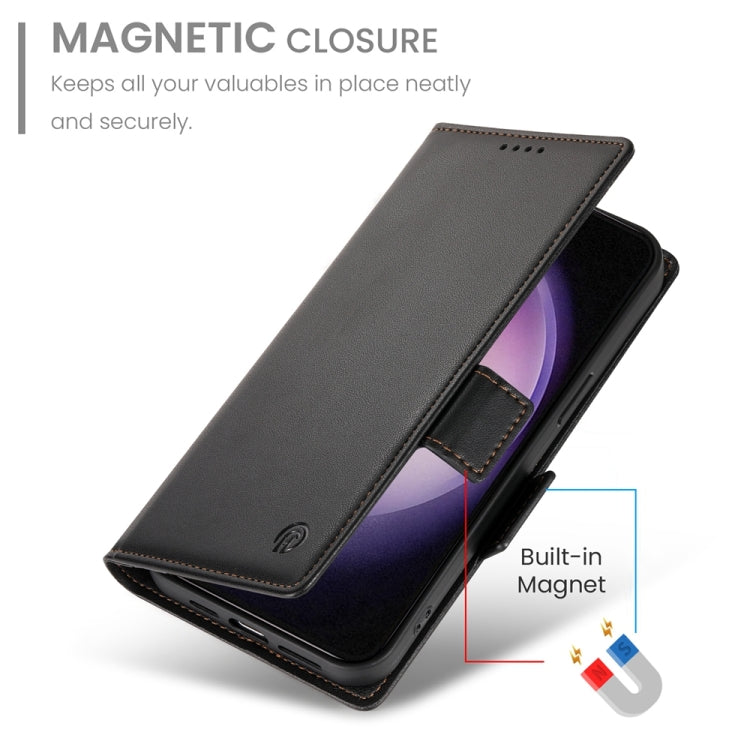 For Samsung Galaxy S23 5G Side Buckle Magnetic Frosted Leather Phone Case