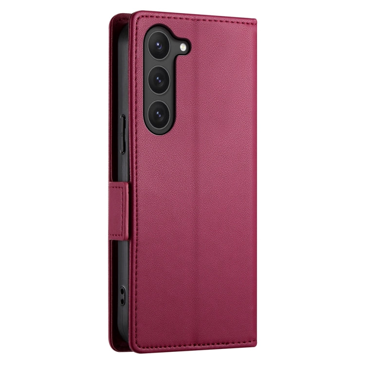For Samsung Galaxy S23 5G Side Buckle Magnetic Frosted Leather Phone Case